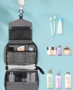 PORTA COSMETICOS "SATURNO" CON COMPARTIMENTOS Y GANCHO PARA COLGAR