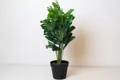 PLANTA ARTIFICIAL "MONSTERA" CON MACETA NEGRA "L"