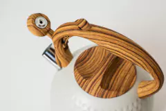 PAVA DE ACERO INOXIDABLE " BATI" MANGO SIMIL MADERA 3 L