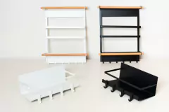 Imagen de ESTANTE ORGANIZADOR "GERALDINE" IMANTADO SIMPLE CON 4 GANCHOS