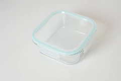 Imagen de COMBO x4 CONTENEDORES "CUCINA" HERMETICOS CUADRADOS VIDRIO