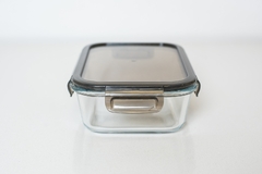 CONTENEDOR HERMETICO "CUCINA" DE VIDRIO "L" CON TAPA PLASTICA GRIS HUMO - comprar online