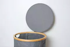 CESTO LAUNDRY REDONDO DE TELA "PERSA" CON TAPA PARA ROPA - comprar online