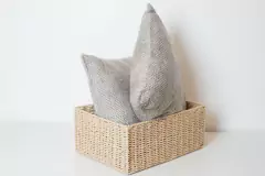 CANASTO "GIRONA" RECTANGULAR DE FIBRAS NATURALES "S" #1