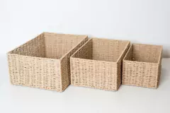 CANASTO "GIRONA" RECTANGULAR DE FIBRAS NATURALES "S" #1 en internet