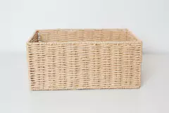 CANASTO "GIRONA" RECTANGULAR DE FIBRAS NATURALES "S" #1 - Marian Todo Organizado