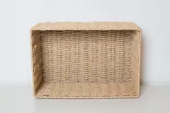 CANASTO "GIRONA" RECTANGULAR DE FIBRAS NATURALES "S" #1 - tienda online