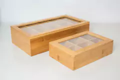 CAJA DE BAMBOO "VALSEN" PARA TE CON TAPA 6 DIV #2 - Marian Todo Organizado