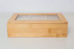 CAJA DE BAMBOO "VALSEN" PARA TE CON TAPA 6 DIV #2 en internet