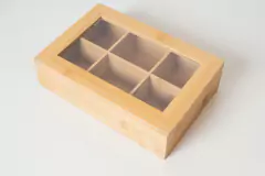 CAJA DE BAMBOO "VALSEN" PARA TE CON TAPA 6 DIV #2