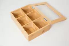 CAJA DE BAMBOO "VALSEN" PARA TE CON TAPA 6 DIV #2 - comprar online