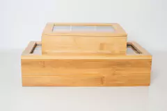 CAJA DE BAMBOO "VALSEN" PARA TE CON TAPA 6 DIV #2 - comprar online