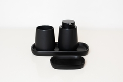 SET x4 "POLINESIA" DE DOLOMITE PARA BAÑO