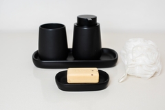 SET x4 "POLINESIA" DE DOLOMITE PARA BAÑO