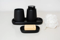 SET x4 "POLINESIA" DE DOLOMITE PARA BAÑO - comprar online
