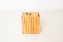 CAJA CON TAPA "VALSEN SQUARE" DE BAMBOO RAYAS "S"