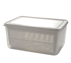 CONTENEDOR TRANSPARENTE "AMBAY" ALTO "S" CON REJILLA INTERNA BLANCA - comprar online