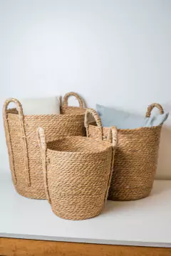 CANASTO "RUMAH VIP" DE FIBRAS NATURALES "S" - Marian Todo Organizado