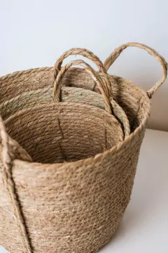 Imagen de CANASTO "RUMAH" DE FIBRAS NATURALES "S"