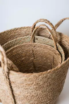 CANASTO "RUMAH" DE FIBRAS NATURALES "S" - Marian Todo Organizado