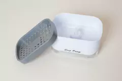 DISPENSER PARA JABON LIQUIDO A PRESION CON ESPONJA CAJA BLANCA - GRIS #1 - comprar online