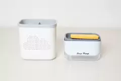 DISPENSER PARA JABON LIQUIDO A PRESION CON ESPONJA CAJA BLANCA - GRIS #1 - tienda online