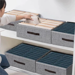 ORGANIZADOR DE TELA "FIKA" CON 16 DIVISIONES PLEGABLES Y MANIJA DE CUERO en internet