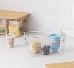 CAJA DE ACRILICO "ISABELLA LUND" "S" CON TAPA DE BAMBOO - comprar online