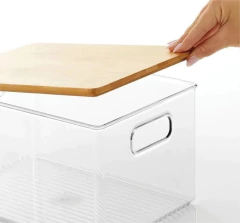 CAJA DE ACRILICO "ISABELLA LUND" "M" CON TAPA DE BAMBOO - comprar online