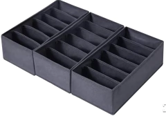 ORGANIZADOR DE TELA "FIKA" RECTANGULAR 6 DIVISIONES GRIS en internet