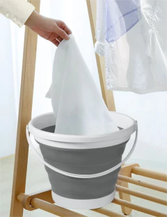 BALDE DE SILICONA REDONDO PLEGABLE CHICO 5L