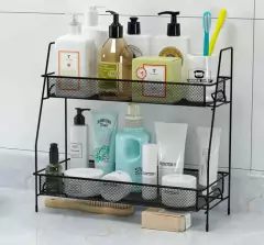 ORGANIZADOR / REPISA "SAYURA" DE 2 PISOS NEGRO XL