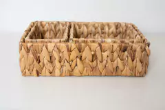 SET x3 CANASTOS "ZUMAYA" SQUARE DE FIBRAS NATURALES - Marian Todo Organizado