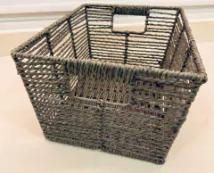 CANASTO DE YUTE "RICE" ENTRELAZADO "L" CON MANIJAS - tienda online