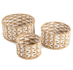 SET x3 CANASTOS "GIRONA" REDONDOS - comprar online