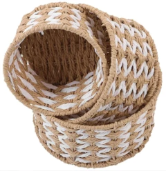 SET x3 CANASTOS "GIRONA" REDONDOS - Marian Todo Organizado