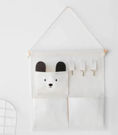 COMBO x3 "LUNA BEAR" CESTOS DE TELA BABY