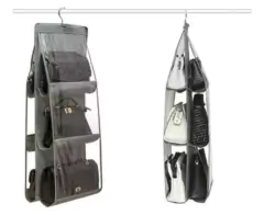 ORGANIZADOR COLGANTE GRIS PARA CARTERAS CON PERCHA en internet