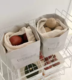 Imagen de BOLSA ECOLOGICA DE ALGODON 100% PARA PAPAS Y CEBOLLAS "L"