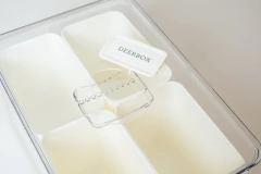 Imagen de CONTENEDOR DE ACRILICO "AREZZO" ALTO 4 DIVISORES REMOVIBLES