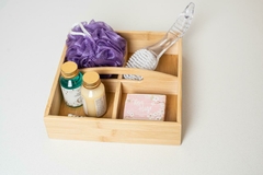 CAJA DE BAMBOO "VALSEN" 4 DIVISIONES Y MANIJA