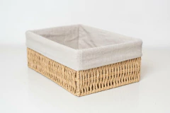 CANASTO "GIRONA"CON LIENZO RECTANGULARES BAJAS "S" - comprar online