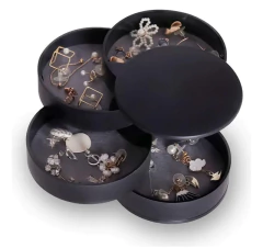 ORGANIZADOR "BEAUTY BIJOU" 4 COMPARTIMIENTOS "S" BLANDO REDONDO - Marian Todo Organizado