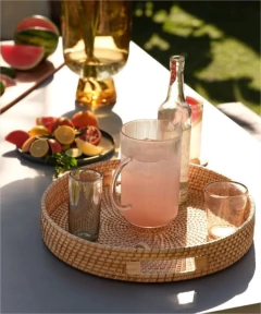 Imagen de BANDEJA REDONDA "JAKARTA" REDONDA "S" CON ASAS