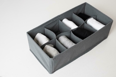 ORGANIZADOR DE TELA "FIKA" RECTANGULAR 8 DIVISIONES GRIS en internet