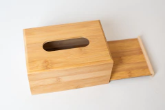 CAJA PORTA PAÑUELOS "VALSEN" BAMBOO RECTANGULAR