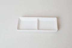 BANDEJA "TIRRENO" DE CERAMICA CON 2 DIVISIONES RECTANGULAR - comprar online