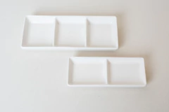 BANDEJA "TIRRENO" DE CERAMICA CON 3 DIVISIONES RECTANGULAR - Marian - Todo Organizado