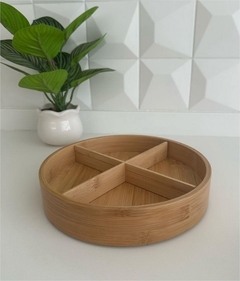 BANDEJA GIRATORIA "VALSEN" BAMBOO PREMIUM 4 DIVISIONES