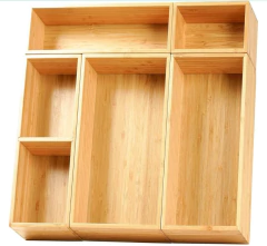 Imagen de ORGANIZADOR "VALSEN" MODULAR RECTANGULAR ALARGADO ALTO "S" DE BAMBOO #1